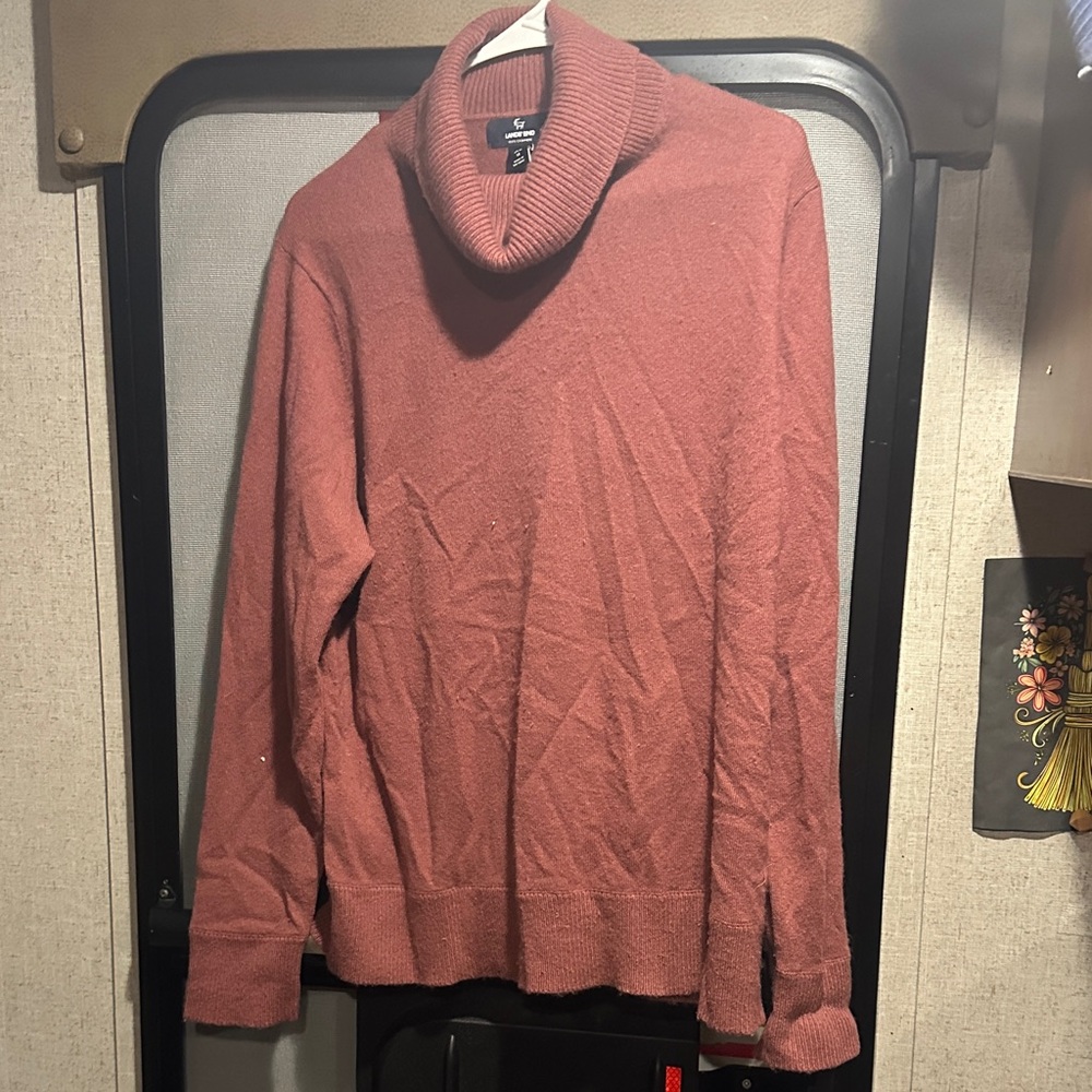 Lands' End Women's Dusty Rose Cowl Neck Sweater